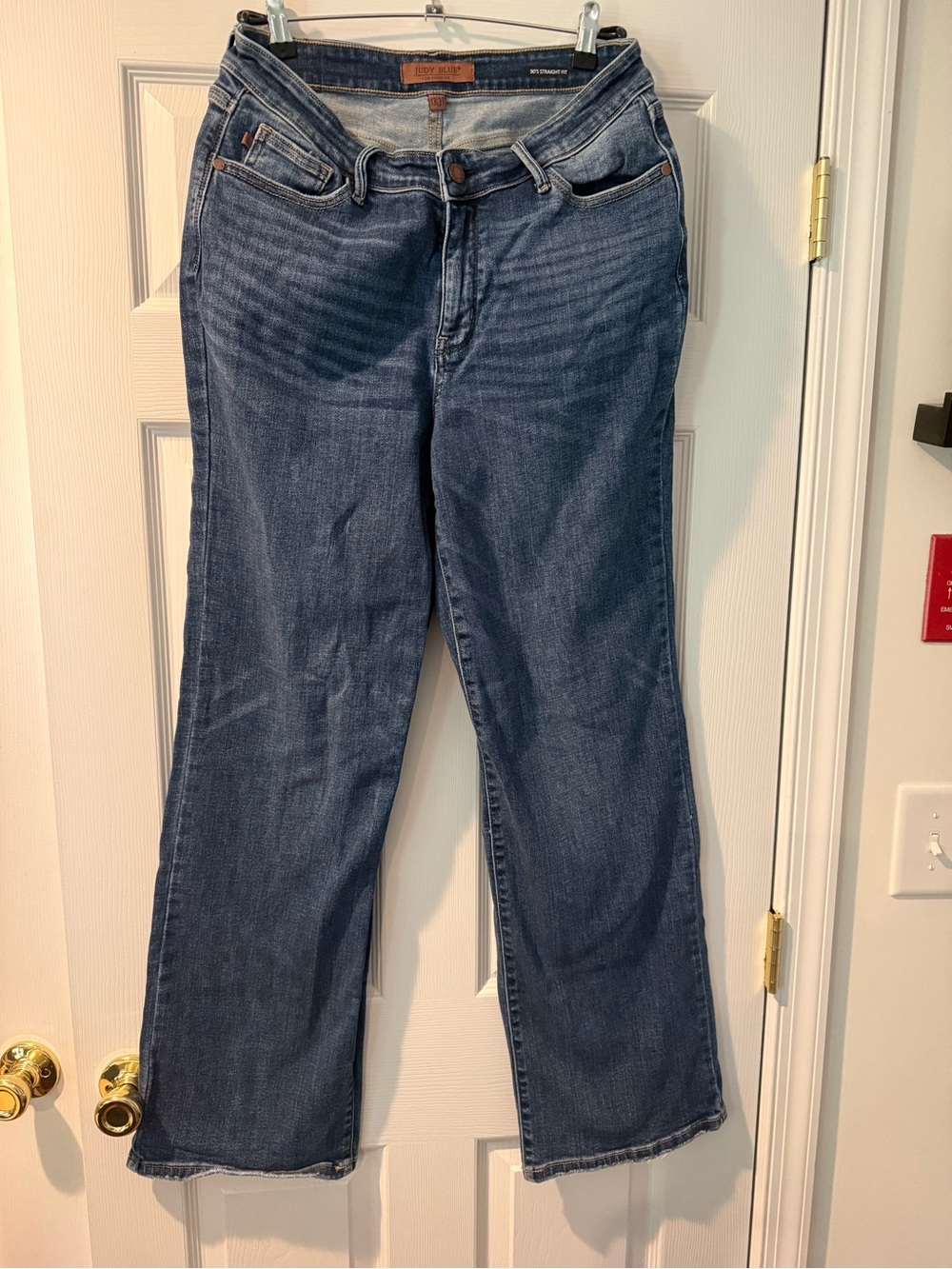 Judy Blue 90’s Straight Fit Jeans Size 13/31 Medium Wash High Rise Denim